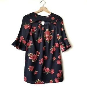 Zoe & Rose Band Of Gypsies Floral Print Tunic Top